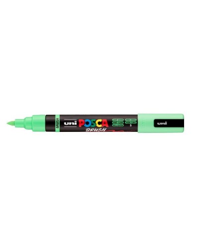 MARCATORE AD ACQUA POSCA BRUSH - VERDE CHIARO - Confezione 6 marcatori