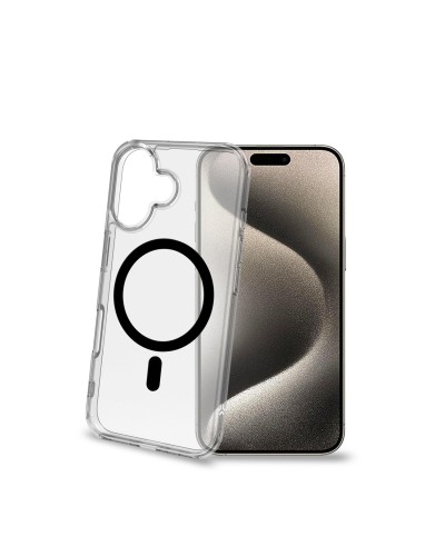 GELSKINMAG - Cover morbida trasparente in TPU, compatibile con la tecnologia Magsafe, anello magnetico color Nero per Apple iPh