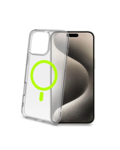 GELSKINMAG - Cover morbida trasparente in TPU, compatibile con la tecnologia Magsafe, anello magnetico color Giallo per Apple i