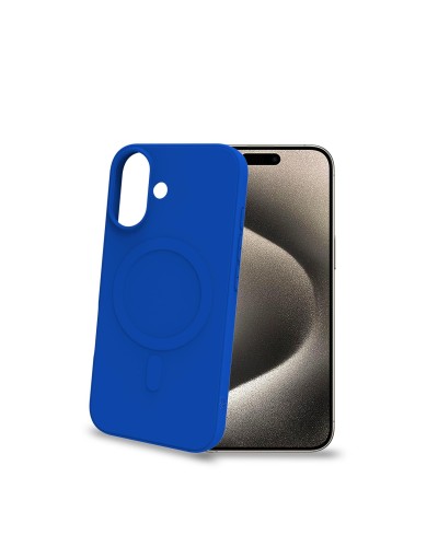 CROMOMAG - Cover in TPU morbido compatibile con la tecnologia Magsafe, colore blu compatibile con Apple iPhone 16 [IPHONE 16 CA