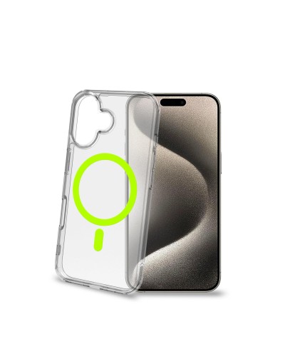 GELSKINMAG - Cover morbida trasparente in TPU, compatibile con la tecnologia Magsafe, anello magnetico color Giallo per Apple i