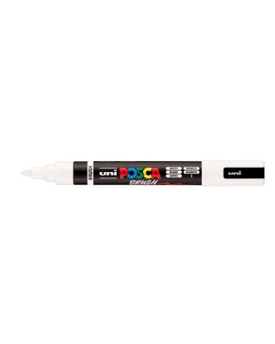MARCATORE AD ACQUA POSCA BRUSH - BIANCO - Confezione 6 marcatori