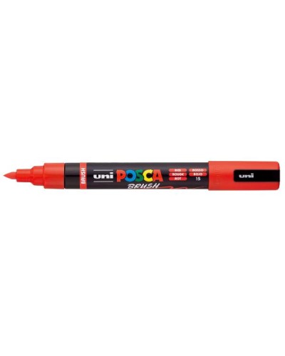 MARCATORE AD ACQUA POSCA BRUSH - ROSSO - Confezione 6 marcatori