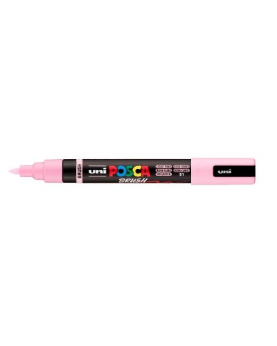 MARCATORE AD ACQUA POSCA BRUSH - ROSA CHIARO - Confezione 6 marcatori