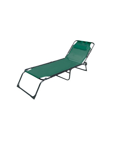 Chaise Longue Pliante Marbueno pour Jardin et Piscine en Acier avec Coussin (190x58x27 cm)
