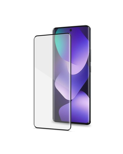 3DGLASS - Vetro 9H con bordo colorato nero per schermo curvo compatibile con Xiaomi Redmi Note 15 5G/ Redmi Note 15 4G/ Poco M8