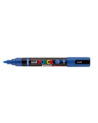 MARCATORE AD ACQUA POSCA BRUSH - BLU - Confezione 6 marcatori