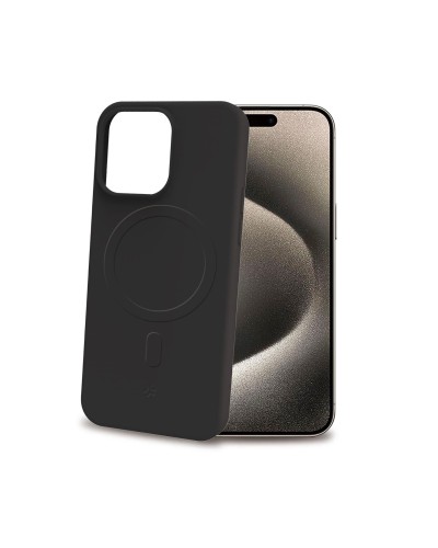 CROMOMAG - Cover in TPU morbido compatibile con la tecnologia Magsafe, colore nero compatibile con Apple iPhone 15 Pro Max [IPH