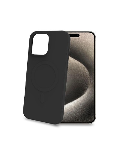 CROMOMAG - Cover in TPU morbido compatibile con la tecnologia Magsafe, colore nero compatibile con Apple iPhone 16 Pro Max [IPH