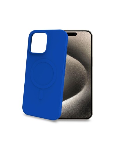 CROMOMAG - Cover in TPU morbido compatibile con la tecnologia Magsafe, colore blu compatibile con Apple iPhone 16 Pro Max [IPHO