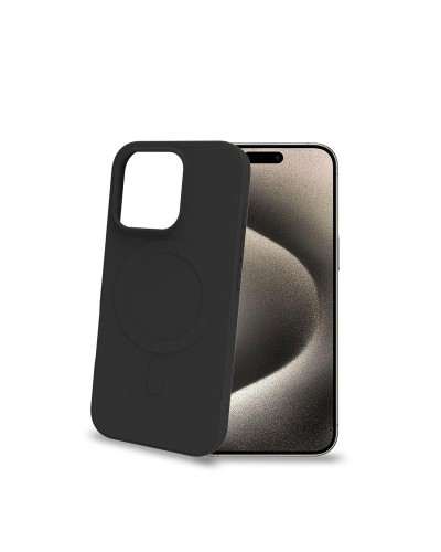 CROMOMAG - Cover in TPU morbido compatibile con la tecnologia Magsafe, colore nero compatibile con Apple iPhone 16 Pro [IPHONE 
