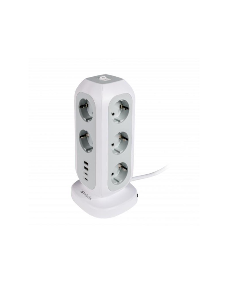 Verbatim Torre di alimentazione 11 prese CA 4 USB