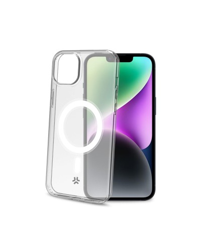 GELSKINMAG - Cover morbida trasparente in TPU, compatibile con la tecnologia Magsafe, anello magnetico color Bianco per Apple i