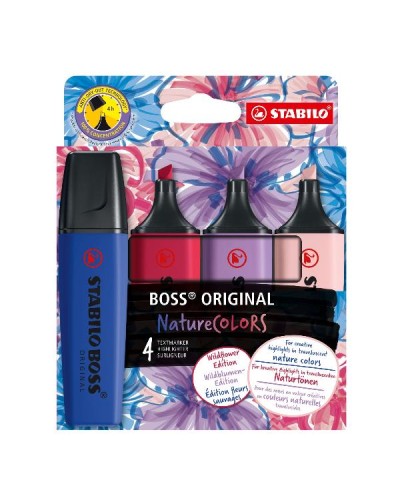 STABILO BOSS WILDFLOWERS - ASTUCCIO 4 PEZZI