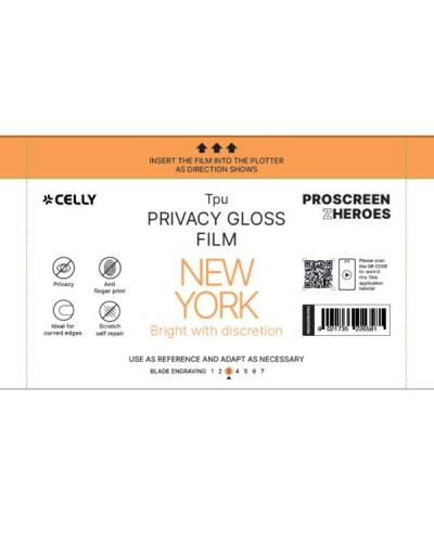 PROFILMPRO PRIVACY GLOSSY - Pellicola trasparente lucida da 5 pezzi con effetto Privacy compatibile con il plotter ProScreenPro