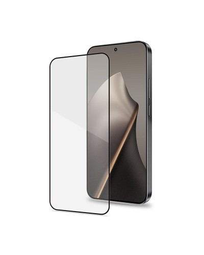 FULLGLASS - Vetro 9H con bordo colorato nero compatibile con Xiaomi 15T
