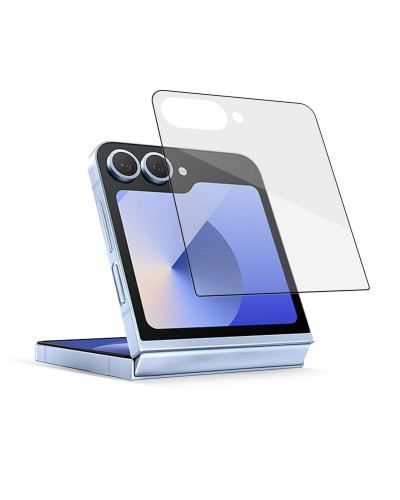 FULLGLASS - Vetro 9H con bordo colorato nero compatibile con Samsung Galaxy Z Flip 7 FE/ Z Flip 6/ Z Flip 6 EE