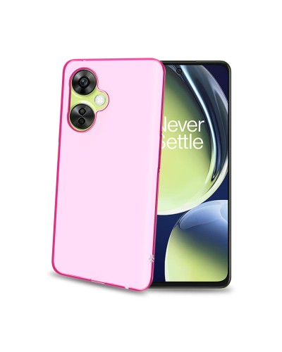GELSKIN - Cover morbida trasparente rosa in TPU compatibile con Oneplus Nord CE 3 Lite