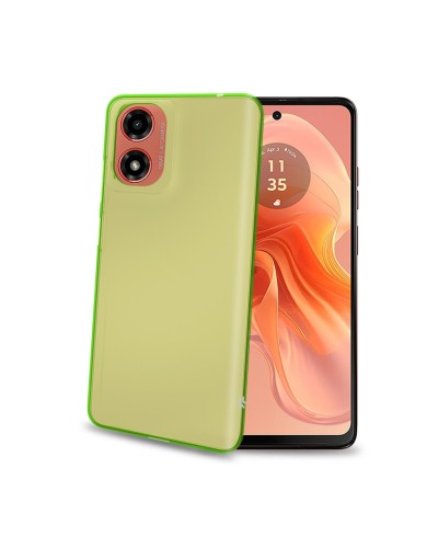 GELSKIN - Cover morbida trasparente verde in TPU compatibile con  Motorola E14/ G24/ G04/ G04s