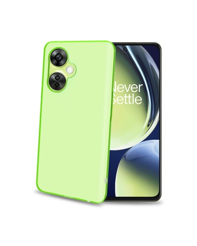 GELSKIN - Cover morbida trasparente verde in TPU compatibile con Oneplus Nord CE 3 Lite