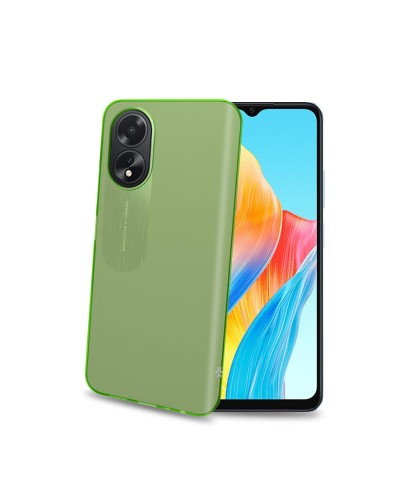 GELSKIN - Cover morbida trasparente verde in TPU compatibile con Oppo A18/ A38