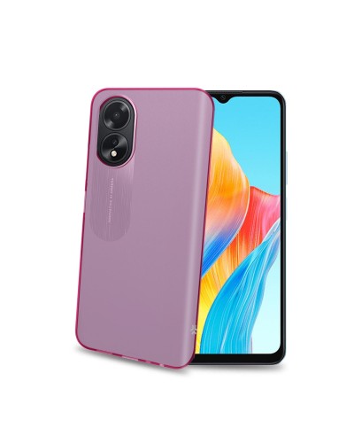 GELSKIN - Cover morbida trasparente rosa in TPU compatibile con Oppo A18/ A38