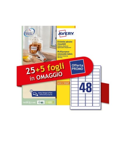 ETIC. RIMOVIBILI LASER 25+5 FF OMAGGIO