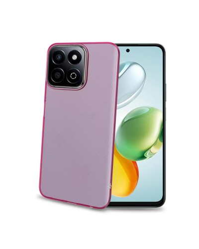 GELSKIN - Cover morbida trasparente rosa in TPU compatibile con Honor 200 Smart
