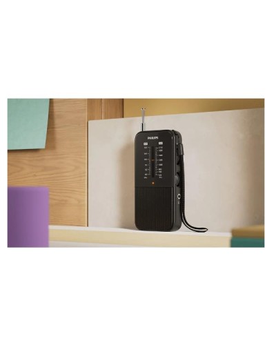 RADIO AM/FM PORTATILE ANALOGICA A BATTERIE (NERO)