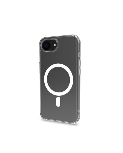 GELSKINMAG - Cover morbida trasparente in TPU, compatibile con la tecnologia Magsafe, anello magnetico color Bianco per Apple i
