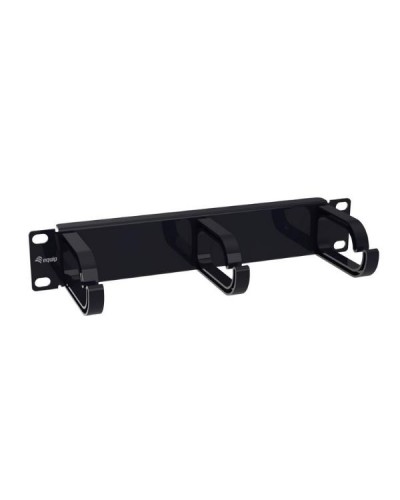EQUIP - PANNELLO GESTIONE CAVI PER MONTAGGIO RACK 10" 1U, Nero