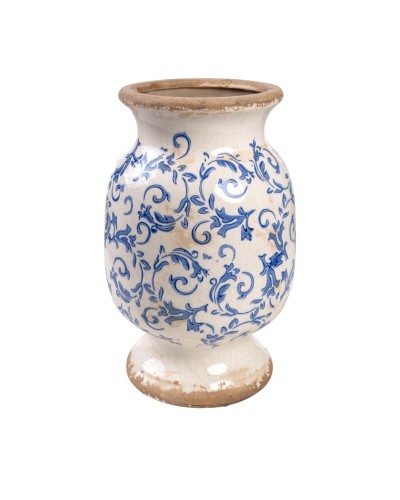 Vaso Romimex Azzurro Bianco Porcellana 20 x 32 x 20 cm