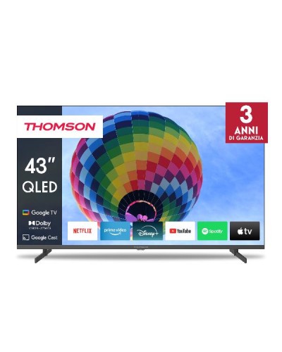 Google TV 43" QLED UHD 4K Side Feet