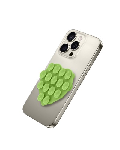 FIXHEART - Ventosa d applicare sul retro dello smartphone, utilizzo video e selfie, materiale silicone, tenuta forte, forma di 