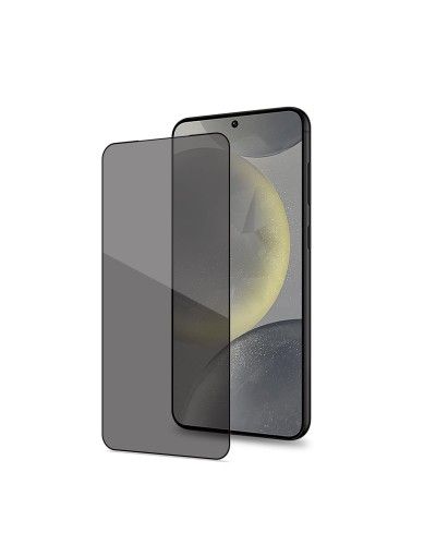 PRIVACY FULL GLASS - Vetro 9H con effetto Privacy e bordo colorato nero compatibile con Samsung Galaxy S25 5G/ Galaxy S25 5G En