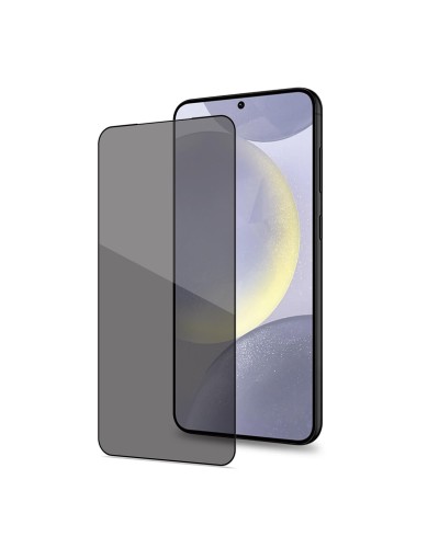 PRIVACY FULL GLASS - Vetro 9H con effetto Privacy e bordo colorato nero compatibile con Samsung Galaxy S25+ 5G