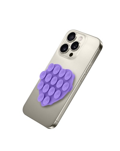 FIXHEART - Ventosa d applicare sul retro dello smartphone, utilizzo video e selfie, materiale silicone, tenuta forte, forma di 