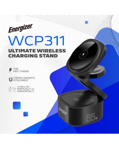 WIRELESS MAGNETIC STAND 4-IN-1 65W BLACK