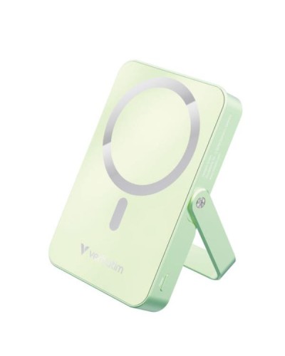 POWER BANK 10000MAH MAGNETICO GREEN con Supporto