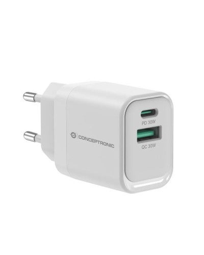 CARICATORE PD USB 2-PORTE da 33W GaN, 1x USB-C, 1x USB-A, QC 3.0, PPS, PD 3.0