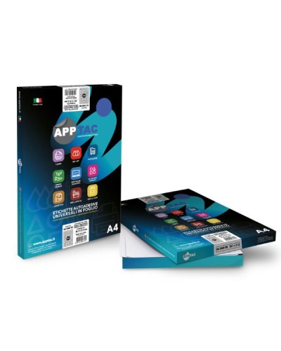 APPTAC Etichette Adesive Bianche Permanenti CON MARGINE 70x36, 100 Fogli