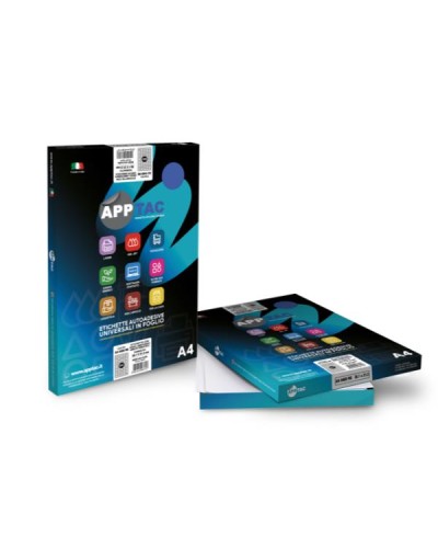 APPTAC Etichette Adesive Bianche Permanenti SENZA MARGINE 210x148, 200 fogli