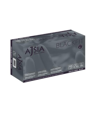 GUANTI IN NITRILE 3.5GR BLACKFIT - BOX 100 - M