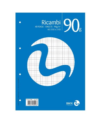 RICAMBI NON RINFORZATI A5 90GR - 4MM