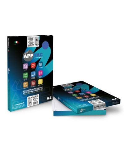 APPTAC Etichette Adesive Bianche Permanenti SENZA MARGINE 210x148.5, 100 fogli