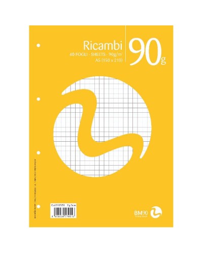 RICAMBI NON RINFORZATI A5 90GR - 5MM