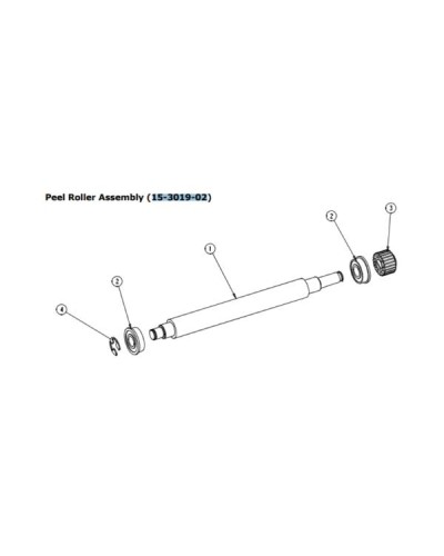 PLATEN ROLLER ASSY 4 PEEL ROHS
