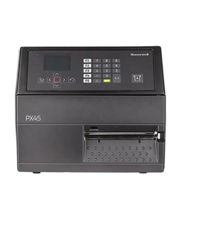 PX45A, Ethernet, Rewinder + label taken sense,TT 300 DPI, US & EU Power Cord