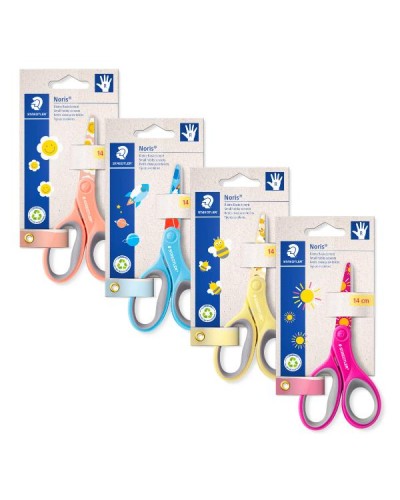 FORBICI 14CM COLORI PASTELLO BLISTER CARTONE RICICLATO