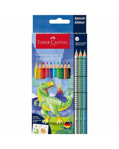 MATITE COLORATE COLOUR GRIP DINOSAURO + METALLIC